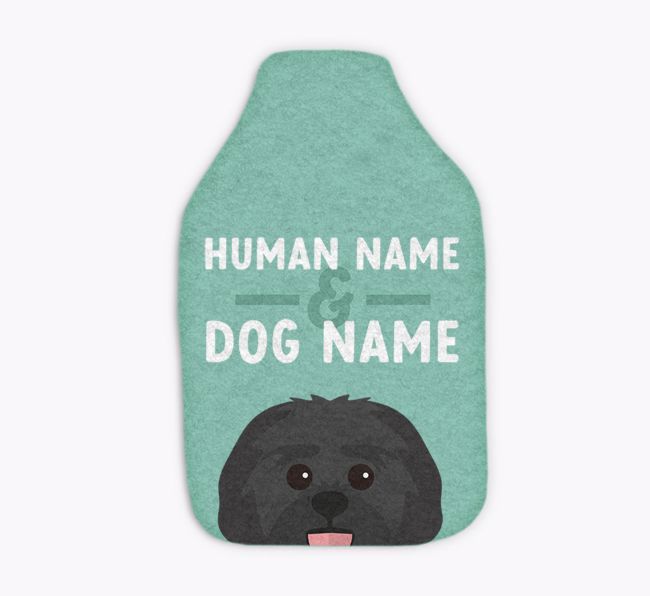 Human and Dog Names: Personalized {breedFullName} Hot Water Bottle